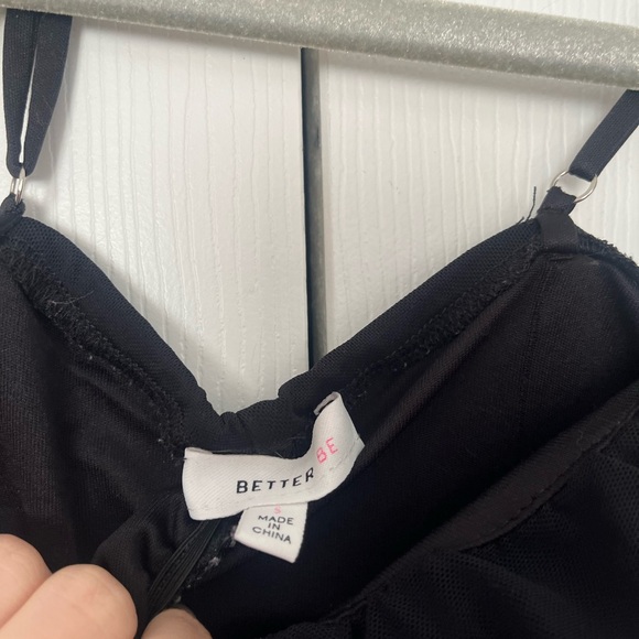 Black Ribbed Corset Top - Picture 3 of 4